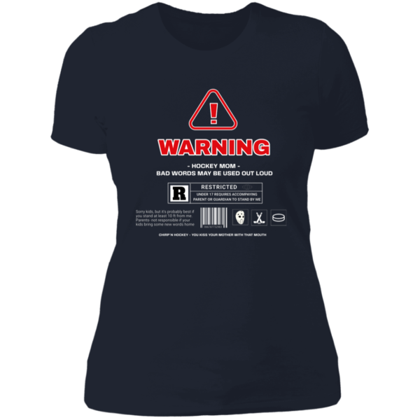 Warning! Hockey Mom Ladies'  T-Shirt - Image 4